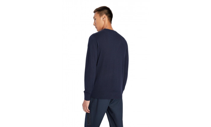 3 סוודר לגברים Armani Exchange דגם Logo Crew Neck Slim Fit בצבע כחול
