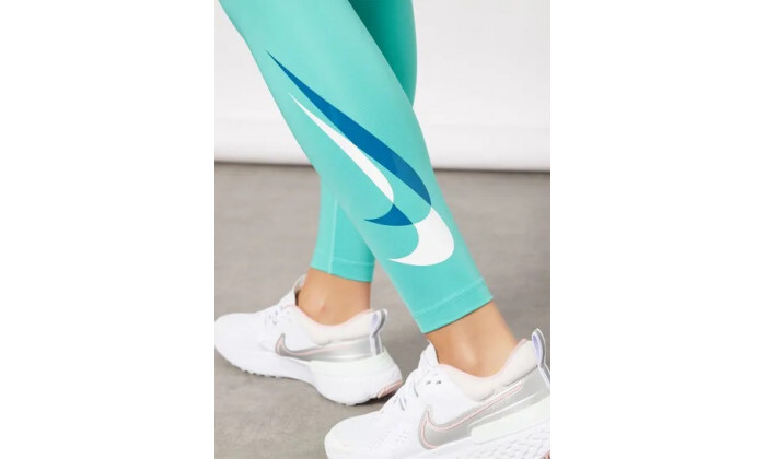 3 מכנסי טייץ לנשים נייקי Nike Dri-Fit Swoosh - טורקיז