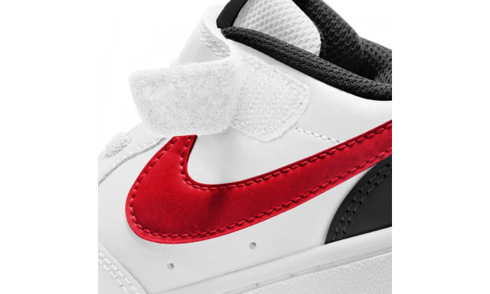 3 סניקרס לילדים נייקי Nike Court Borough Low 2 - לבן-אדום-שחור