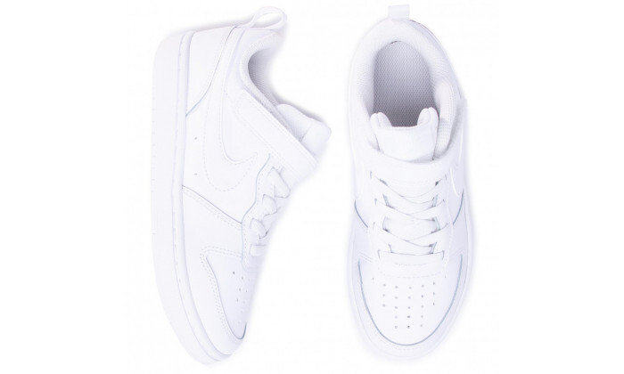 6 נעלי סניקרס לילדים נייקי Nike דגם Court Borough Low 2 - צבע לבן
