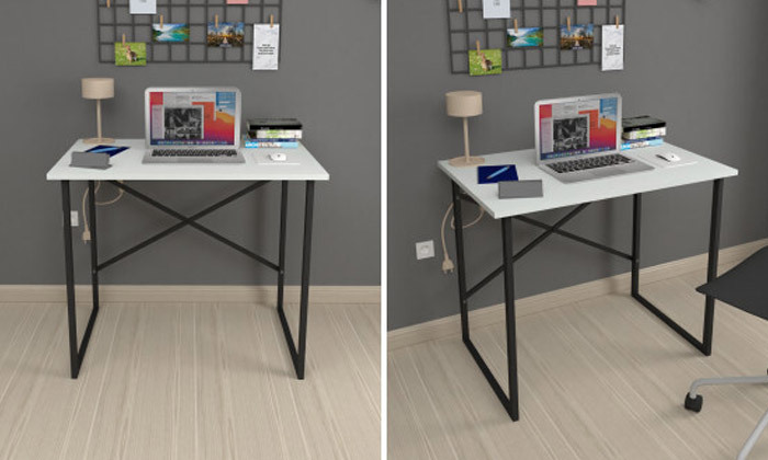 5 שולחן מחשב 120 ס"מ ראמוס עיצובים דגם אדווה - צבעים לבחירה