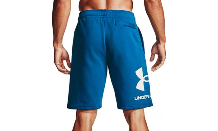 3 מכנסי שורט לגברים Under Armour דגם Rival Flc Big Logo - צבע כחול
