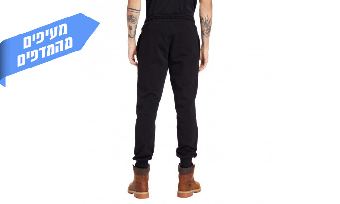 5 מכנסי טרנינג לגברים טימברלנד Timberland דגם Core Logo - צבע שחור