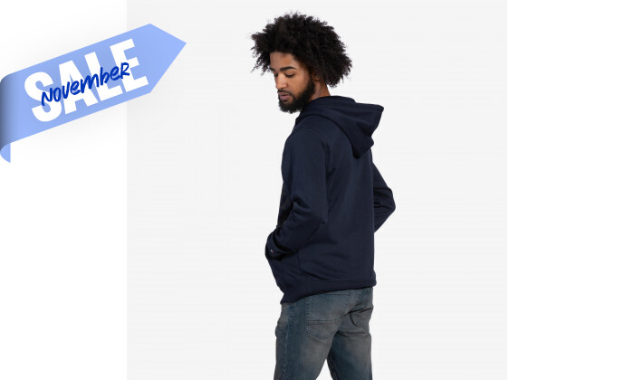 5 קפוצ'ון לגברים טומי הילפיגר Tommy Hilfiger, דגם Pull Over Hunter - צבע כחול נייבי