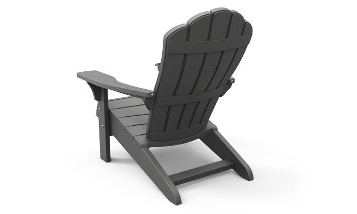 4 כתר: כיסא דמוי עץ לגינה ולמרפסת דגם ADIRONDACK