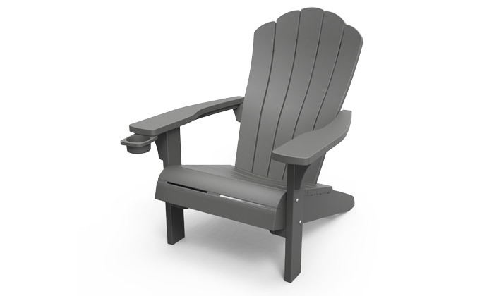 6 כתר: כיסא דמוי עץ לגינה ולמרפסת דגם ADIRONDACK