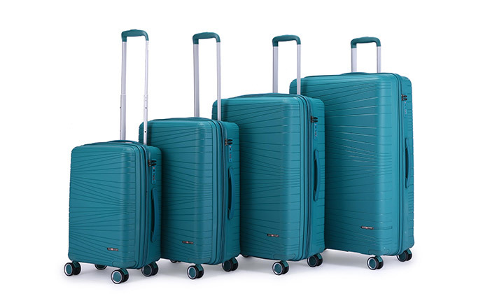 9 4 מזוודות קשיחות 20, 24, 28 ו-32 אינץ' SWISS VOYAGER דגם Texas - צבעים לבחירה