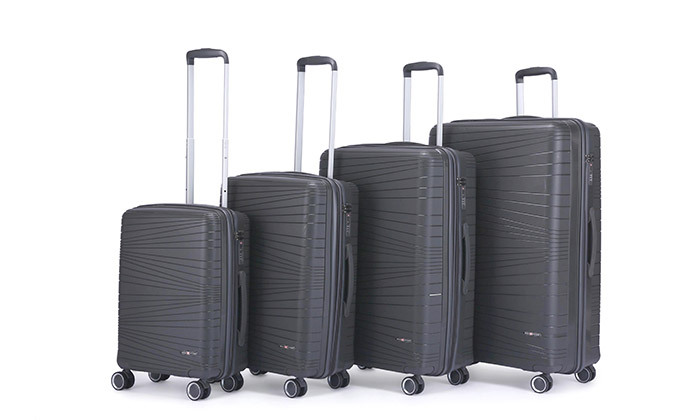 4 4 מזוודות קשיחות 20, 24, 28 ו-32 אינץ' SWISS VOYAGER דגם Texas - צבעים לבחירה