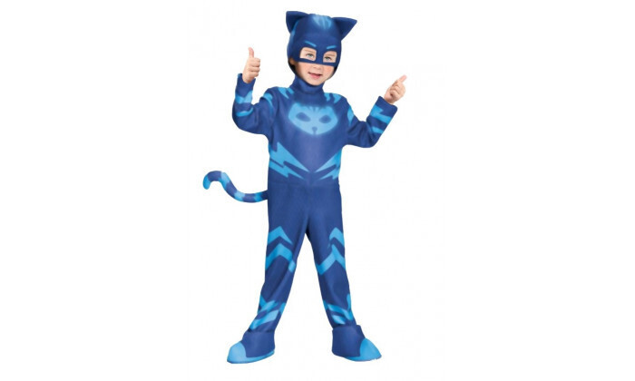 4 תחפושת כוח פיג'יי ילד חתול כחול לילדים