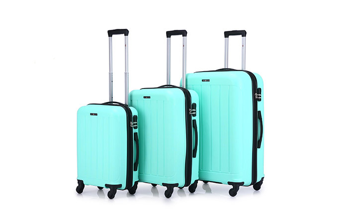 6 סט 3 מזוודות קשיחות SWISS ARIZONA - צבעים לבחירה