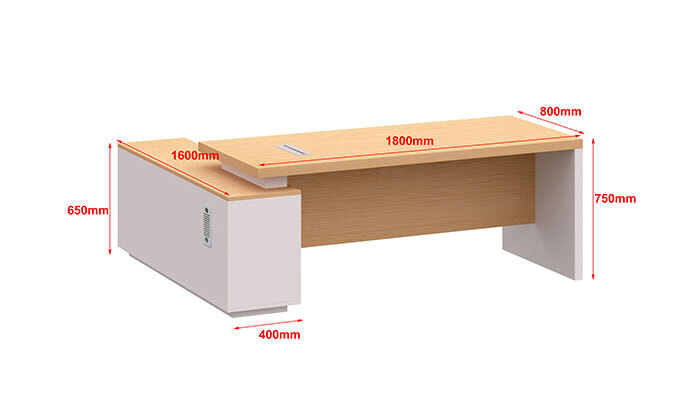 3 שולחן מחשב פינתי ברוחב 180 ס"מ Twins Design דגם MARIAN