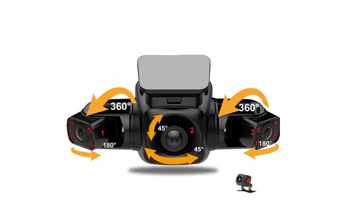 5 מצלמת דרך חכמה לרכב 4 עדשות 360° דגם XP346
