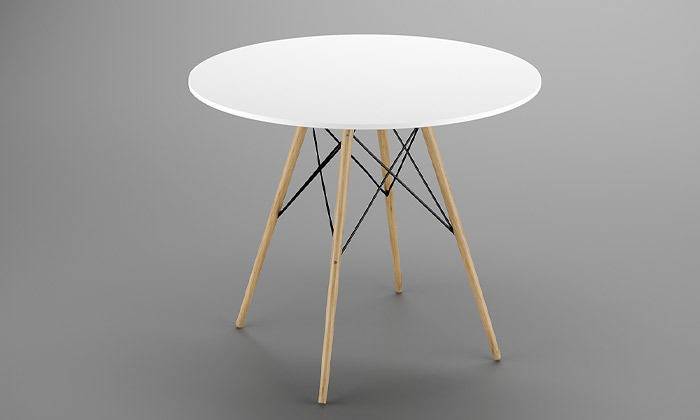7 שולחן אוכל עגול עם אופציה ל-4 כיסאות - מידות וצבעים לבחירה