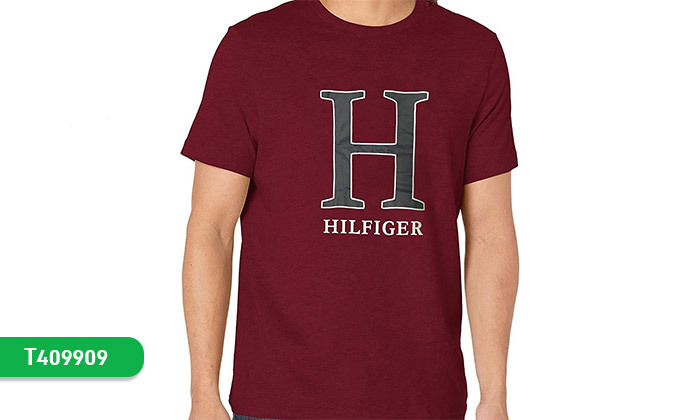 8 חולצת טישירט עם הדפס לגברים TOMMY HILFIGER - דגם וצבע לבחירה