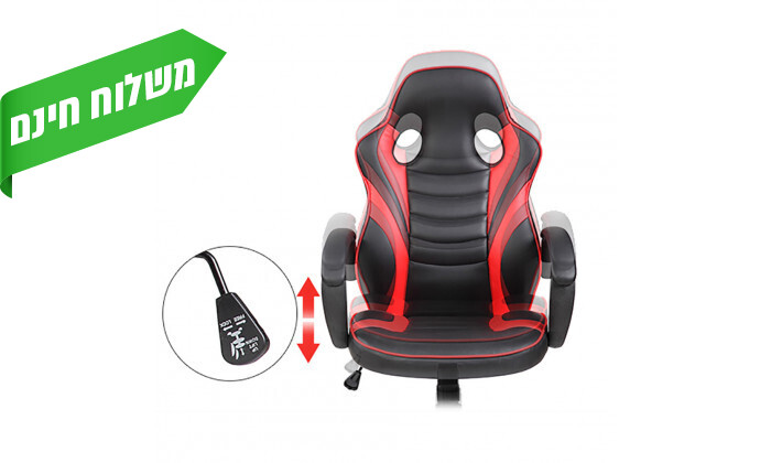 7 כיסא גיימינג עם כרית צוואר SPIDER דגם SPIDER-NITE
