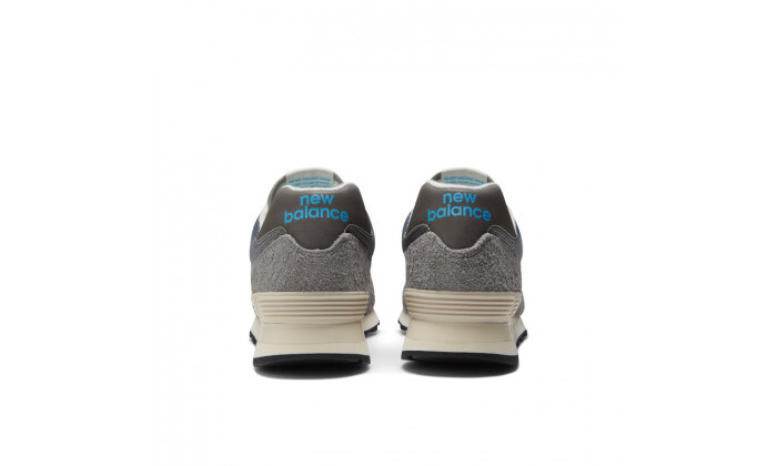 5 נעלי סניקרס לגברים ניו באלנס New Balance דגם 574 - אפור-כחול