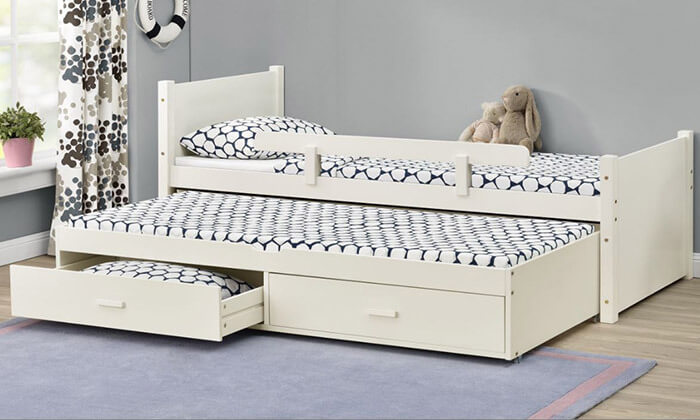 4 מיטת ילדים עם מיטת חבר HOME DECOR דגם נוי