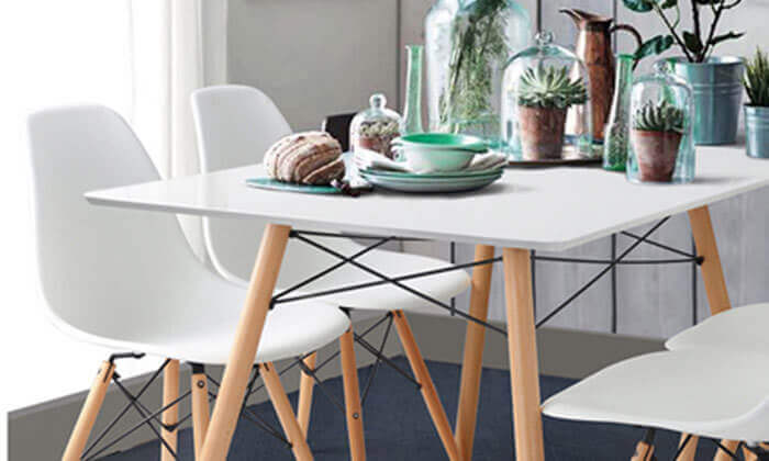 8 פינת אוכל עם 4 כיסאות