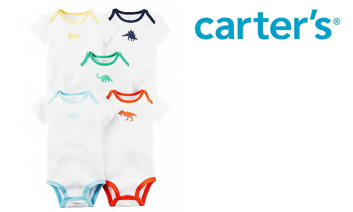 3 מארז חמישיית בגדי גוף לתינוקות Carter's - משלוח חינם!