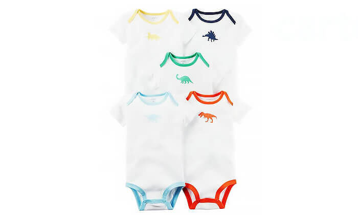 4 מארז חמישיית בגדי גוף לתינוקות Carter's - משלוח חינם!