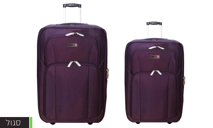 4 סט מזוודות בד 24 ו-28 אינץ' SWISS CLUB