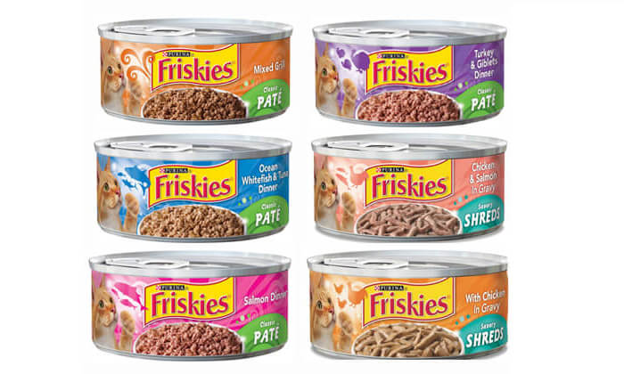 4 אניפט: 48 יחידות שימורי אוכל Friskies לחתולים