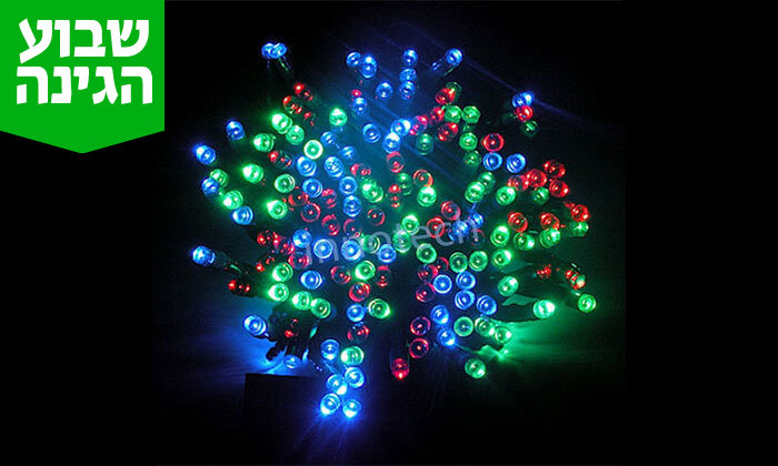 6 שרשרת 100 נורות סולאריות 