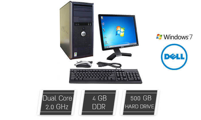 5 מחשב נייח DELL דל עם מעבד Intel C2D - משלוח חינם!