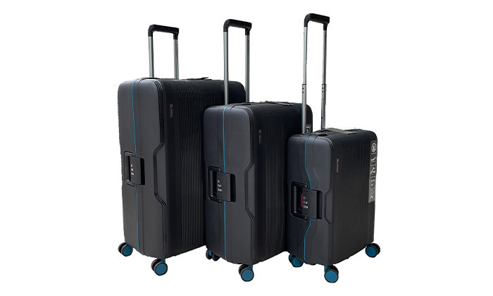 10 סט 3 מזוודות קשיחות 20, 26 ו-31 אינץ' SWISS - צבעים לבחירה