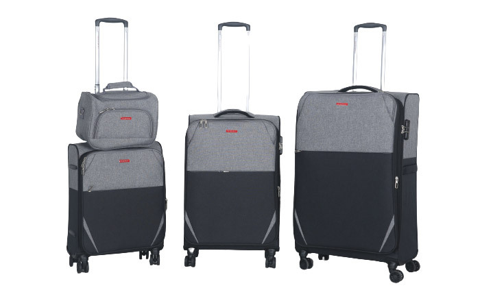 3 סט 3 מזוודות אולטרא לייט 20, 24 ו-28 אינץ' SwissBag, כולל תיק מתנה