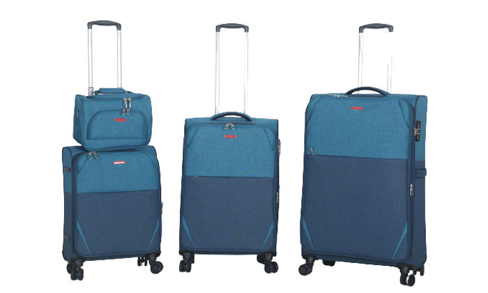 4 סט 3 מזוודות אולטרא לייט 20, 24 ו-28 אינץ' SwissBag, כולל תיק מתנה