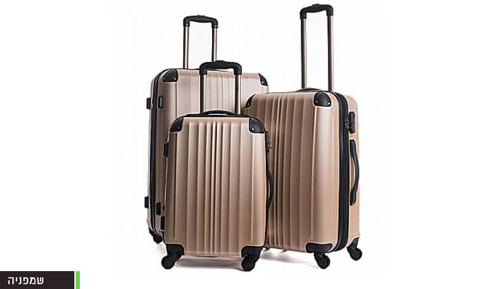 4 סט 3 מזוודות קשיחות CalPak דגם LUKAS במבחר צבעים