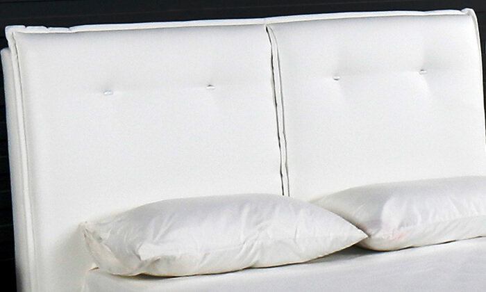 3 מיטה זוגית מרופדת עם ארגז מצעים Vitorio Divani