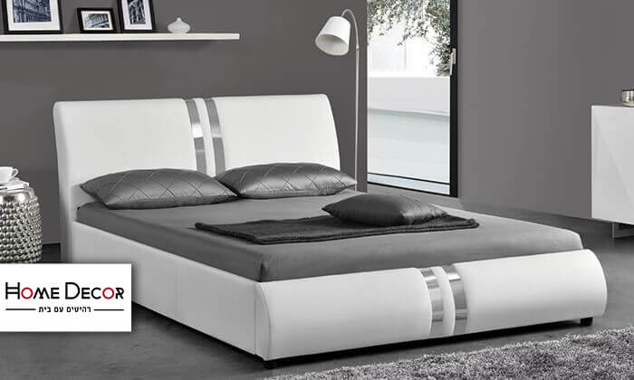 2 מיטה זוגית מרופדת HOME DECOR, דגם גלי