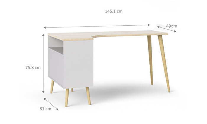 5 שולחן כתיבה HOME DECOR דגם אוסלו - צבע לבחירה