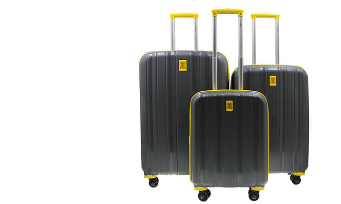 5 סט 3 מזוודות קשיחות SWISS בגודל 20, 26 ו-30.5 אינץ', דגם Paradis