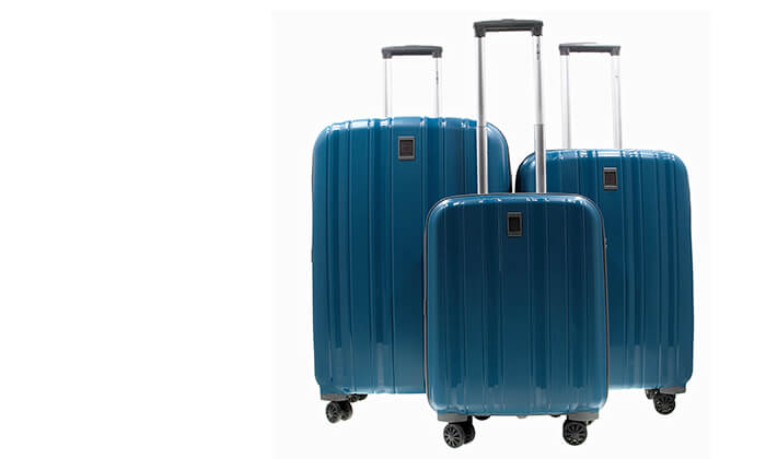 8 סט 3 מזוודות קשיחות SWISS בגודל 20, 26 ו-30.5 אינץ', דגם Paradis