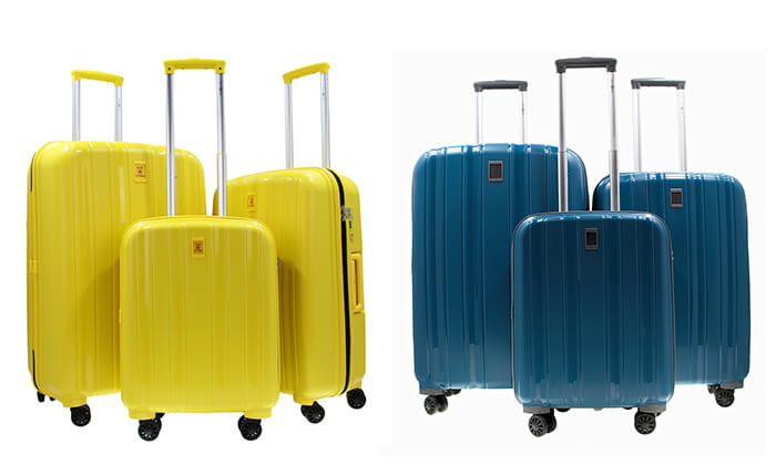 10 סט 3 מזוודות קשיחות SWISS בגודל 20, 26 ו-30.5 אינץ', דגם Paradis