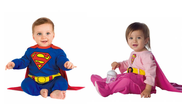 5 תחפושת סופרמן או סופרוומן לתינוקות לפורים