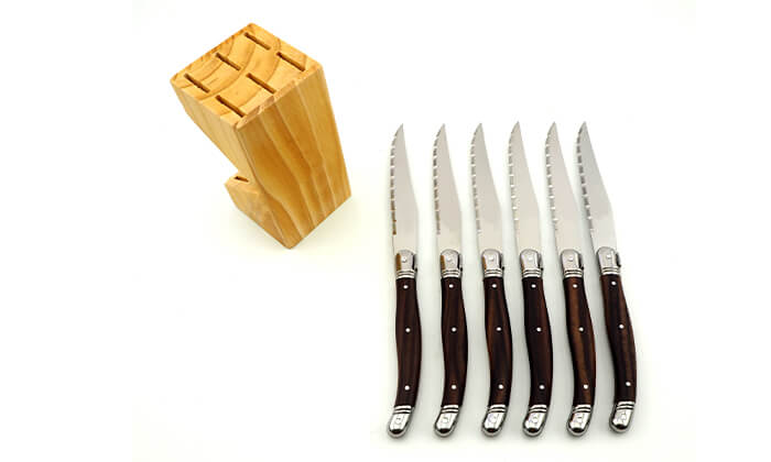 5 סט סירים וסכינים במעמד עץ SOLTAM 
