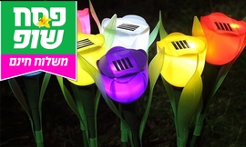 סט 5 מנורות טוליפ סולאריות