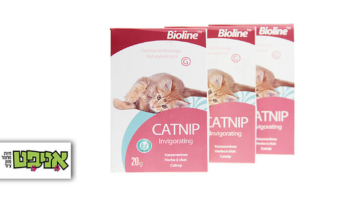 2 3 אריזות קטניפ לחתולים Bioline