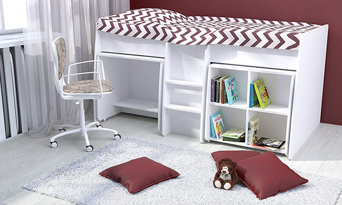 3 רהיטי סוכריה: מיטת ילדים ונוער עם סולם, כוורת ושולחן