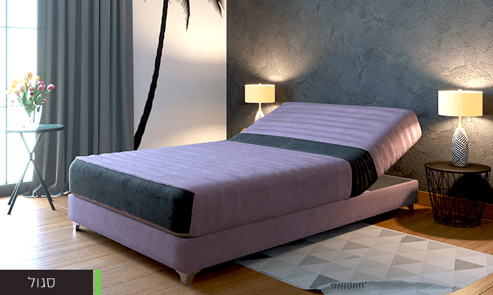 5 מיטת נוער חשמלית אורתופדית דגם לאטינה במבחר צבעים