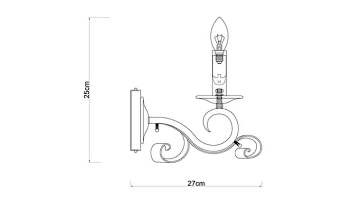 3 ביתילי: מנורת קיר דגם אניטה