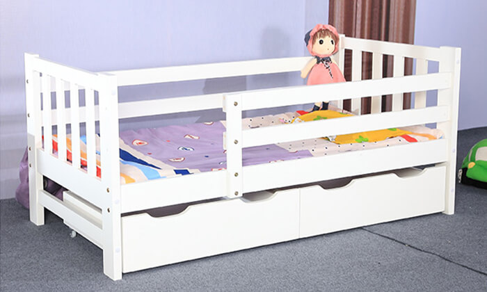 5 דיל לזמן מוגבל: מיטת ילדים דגם Botega עם מגירות אחסון