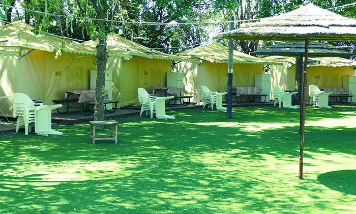 6 קיאקי כפר בלום: קמפינג משפחתי באוהל ממוזג ואטרקציות - גם בסופ"ש