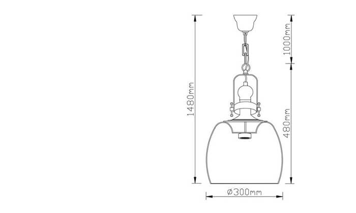 3 ביתילי: מנורת תלייה דגם ברקלי