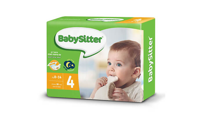 5 מארז 8 חבילות חיתולי בייביסיטר Babysitter - משלוח חינם