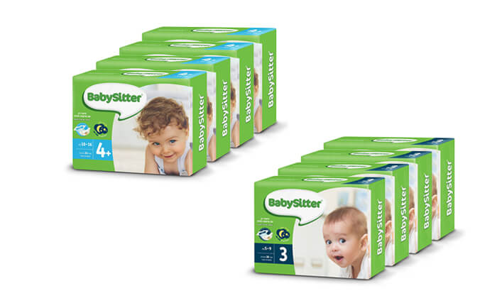9 מארז 8 חבילות חיתולי בייביסיטר Babysitter - משלוח חינם